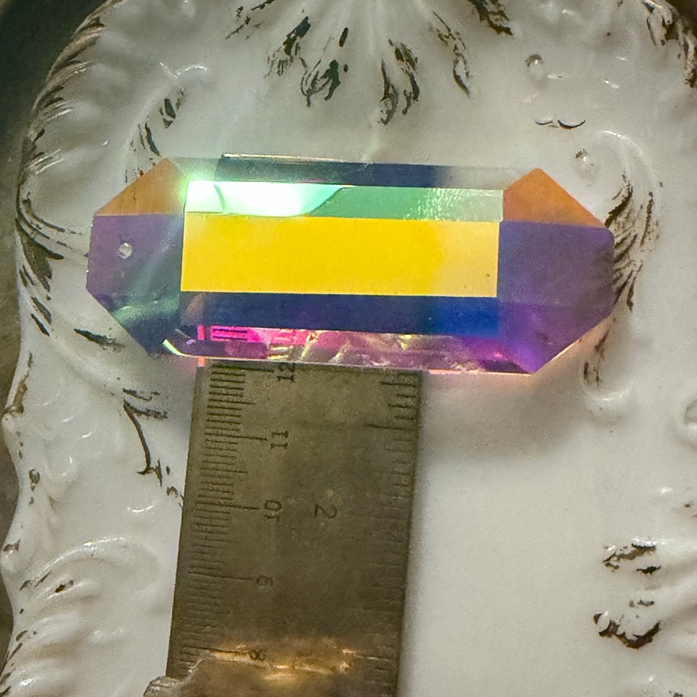 One K9 Crystal AB Iridescent Crystal Prism Decor - three available - Picture 2 of 6